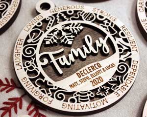 Customized Personalized Christmas Ornament - Family