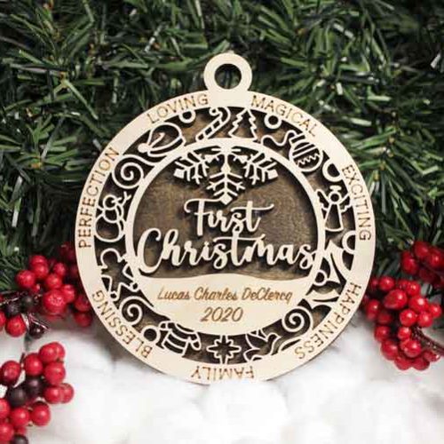 Customized Personalized Christmas Ornament - First Christmas